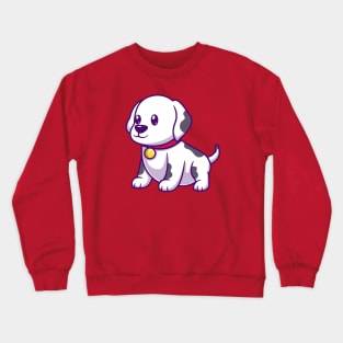 Cute Damatian Dog Sitting Cartoon Crewneck Sweatshirt